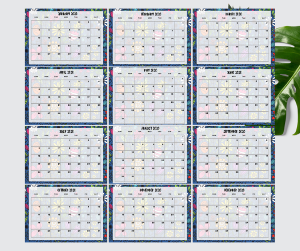 Floral 2020 Calendar 3