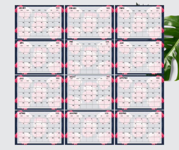 Floral 2020 Calendar 4