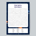 Solar System Word Search Printable