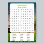 Animal Sound Word Search Printable