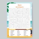 Beach Word Search Printable