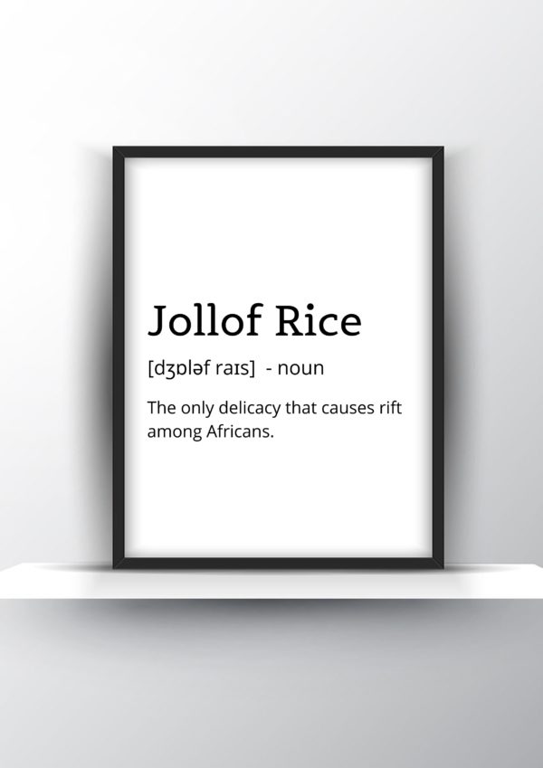 Funny Jollof Rice Wall Art