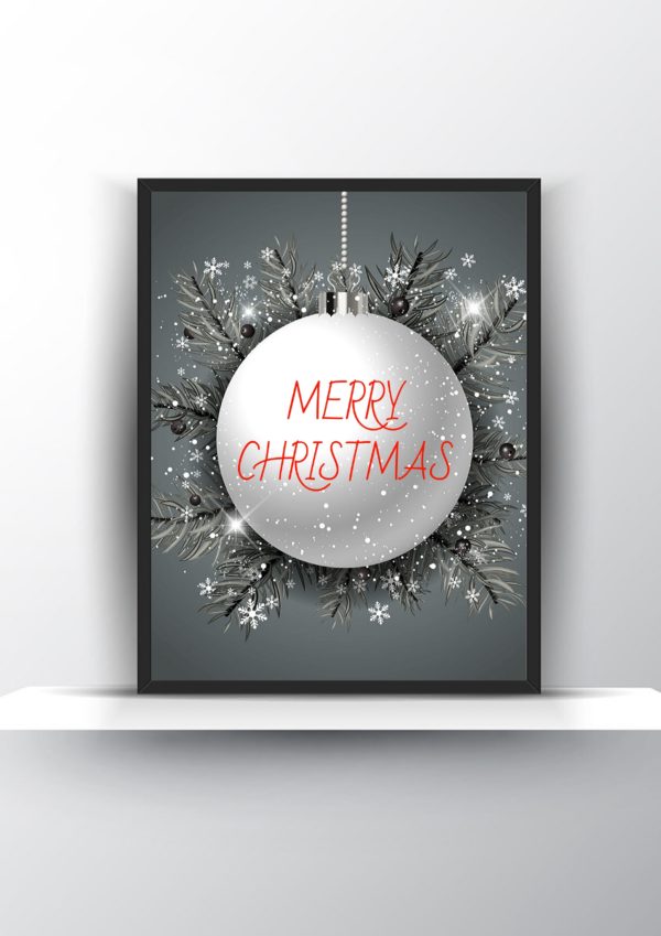Merry Christmas printable wall art