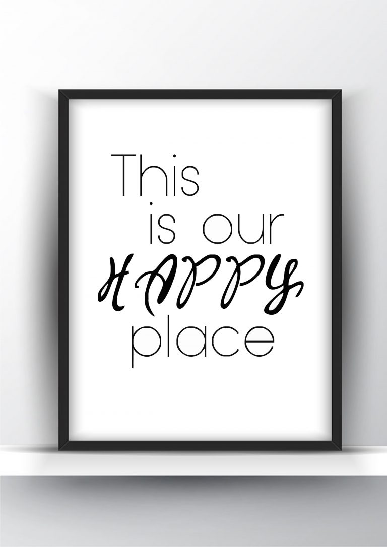 This is Our Happy Place Printable Wall Art Shark Printables