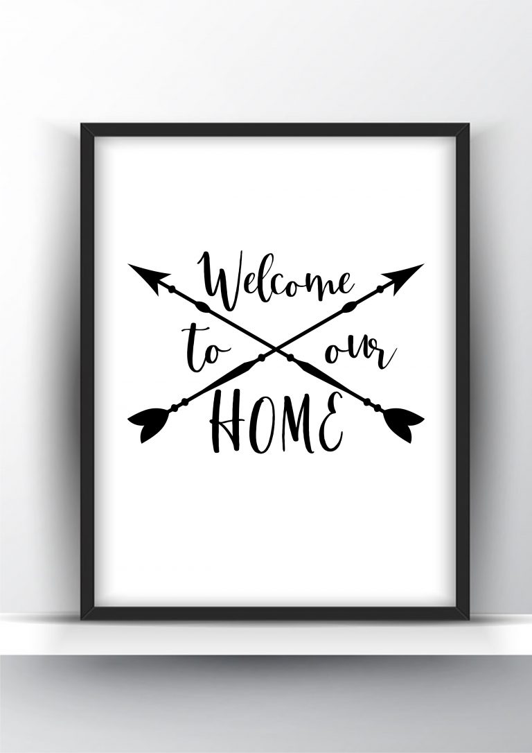 Welcome To Our Home - Printable Wall Art - Shark Printables