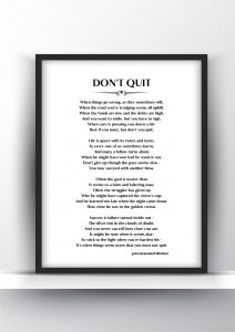 Don't Quit Poem by John Greenleaf Whittier Printable and Poster - Shark ...