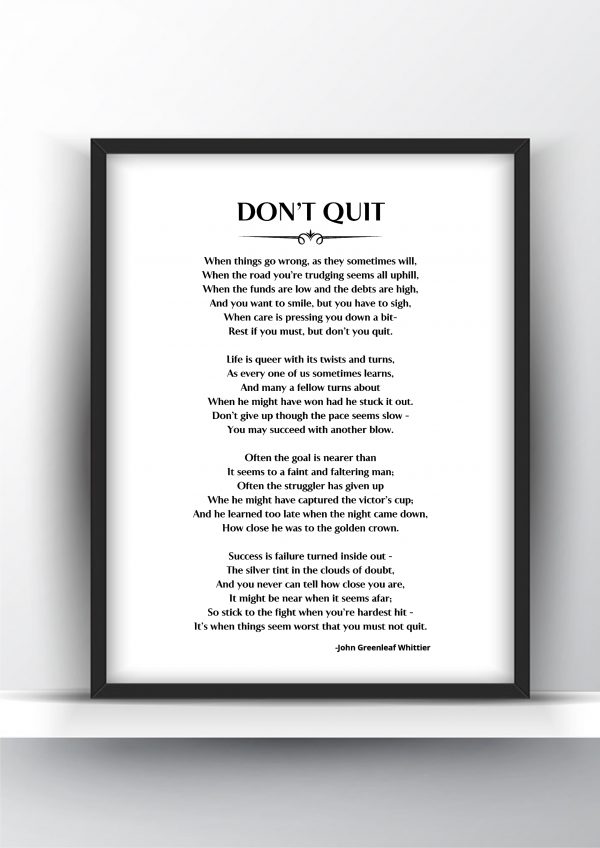 Dont Quit by John Greenleaf Whittier