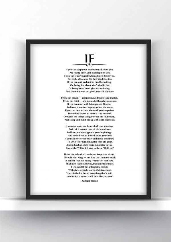 If By Rudyard Kipling Printable And Poster Shark Printables