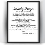 Serenity prayer by Reinhold Niebuhr