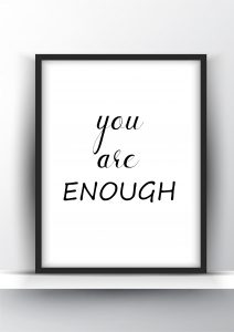 You are Enough Motivational Printable and Poster - Shark Printables