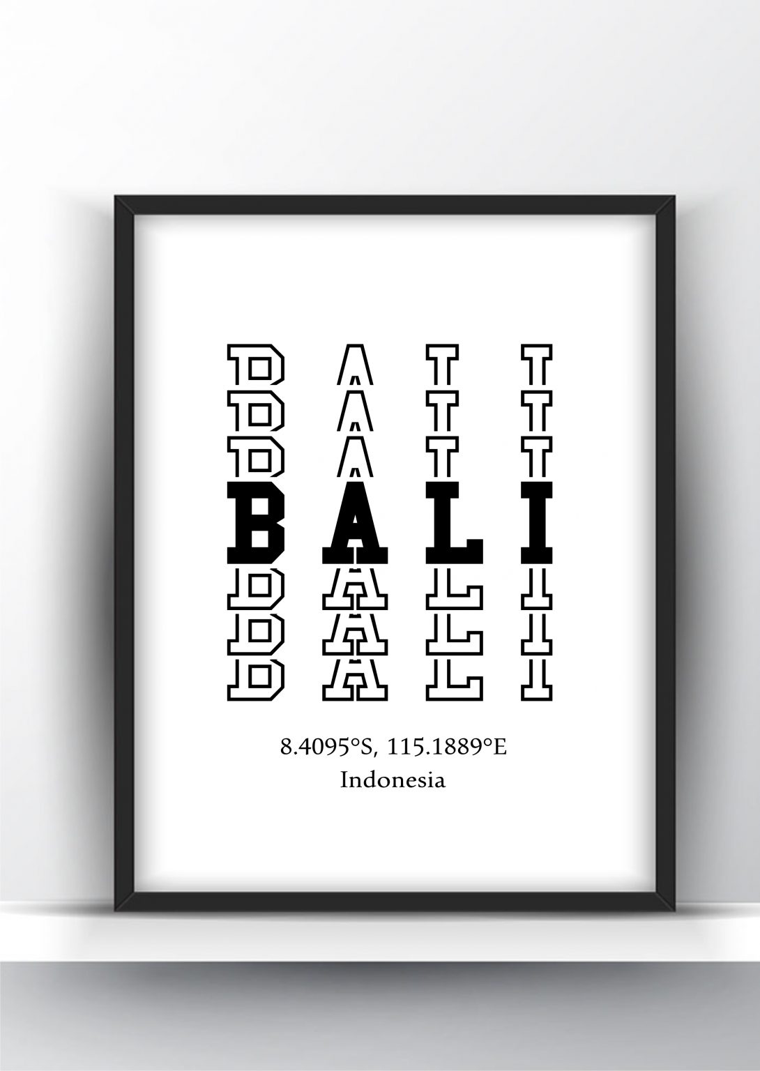 Bali Typography Printable Wall Art And Poster Shark Printables