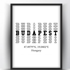 Budapest Typography Printable Wall Art and Poster