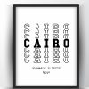 Cairo Typography City Map Print