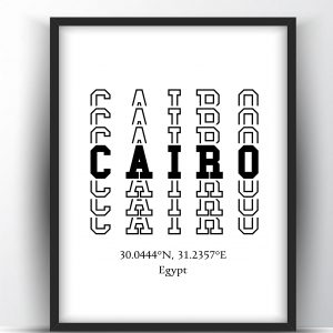 Cairo Typography Printable Wall Art and Poster