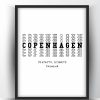 Copenhagen Typography City Map Print