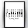 Florence Typography City Map Print