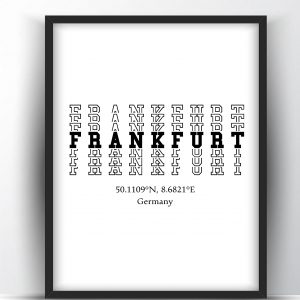 Frankfurt Typography Printable Wall Art and Poster