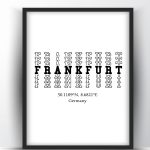 Frankfurt Typography City Map Print