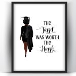 Graduation Gift The Hastle Was Worth It Black Woman 2