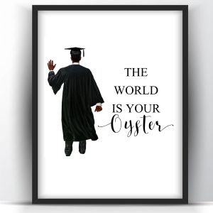 Graduation Gift The World is your oyster Black Man 1