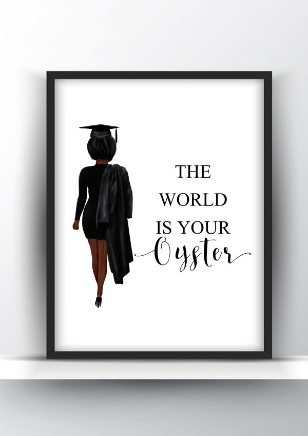 Graduation Gift The World is your oyster Black Woman 2