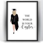 Graduation Gift The World is your oyster White Woman 2