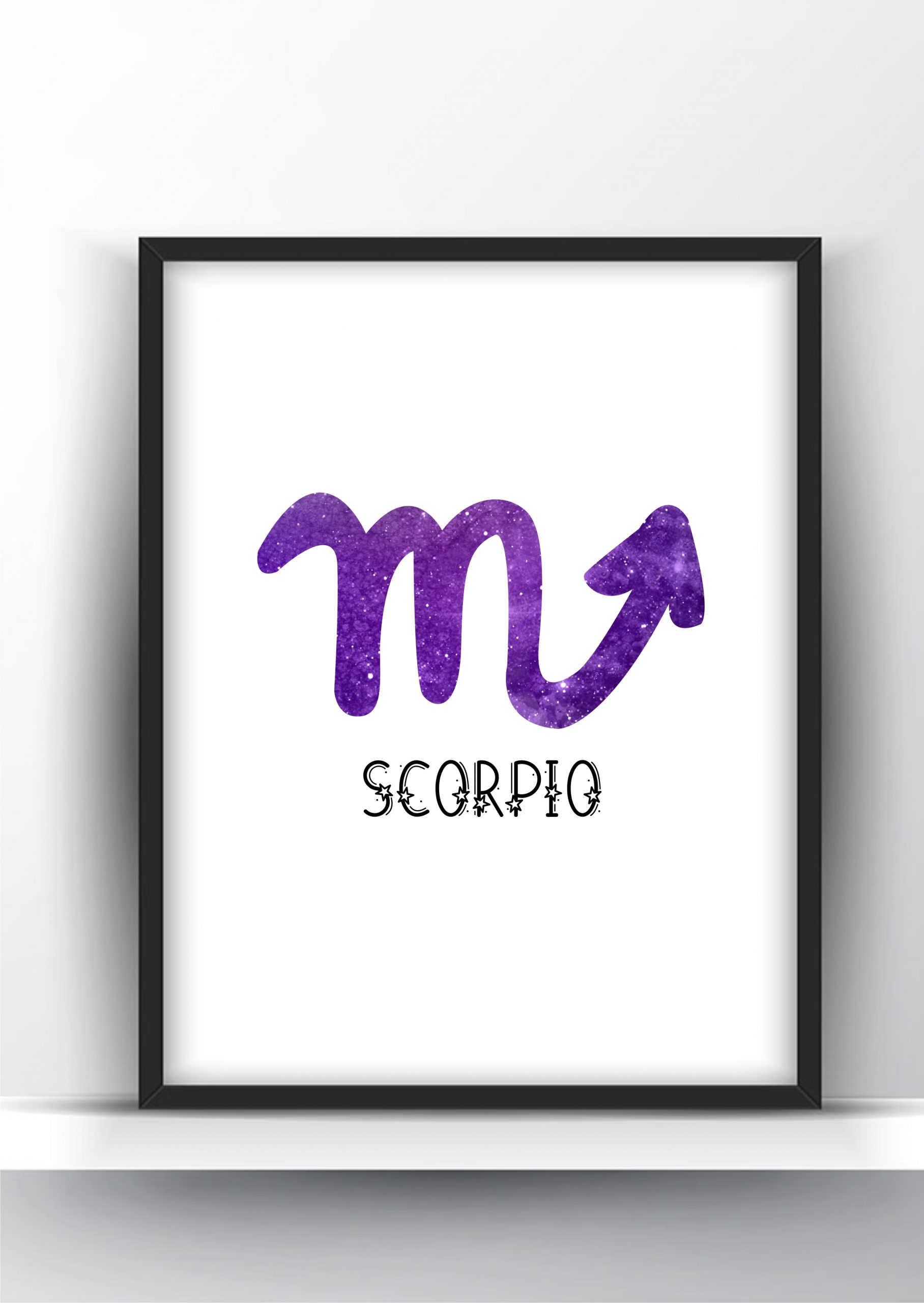 scorpio zodiac sign printable wall art shark printables