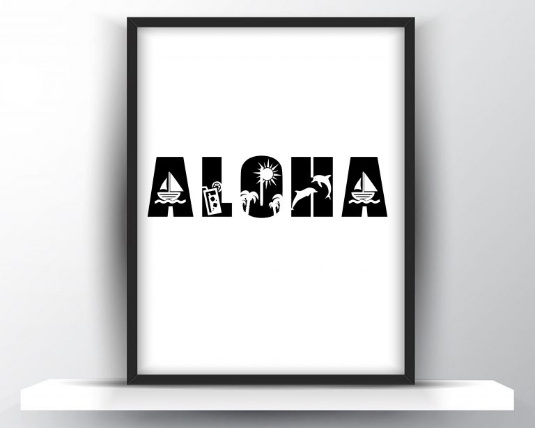 Aloha Summer Printable Wall Art - Shark Printables