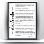 Desiderata poem by Max Ehrmann printable wall art