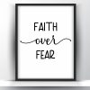 Faith over fear printable wall art