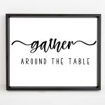 Gather around the table printable wall art