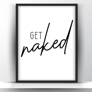Get Naked Bathroom Sign Printable Wall Art