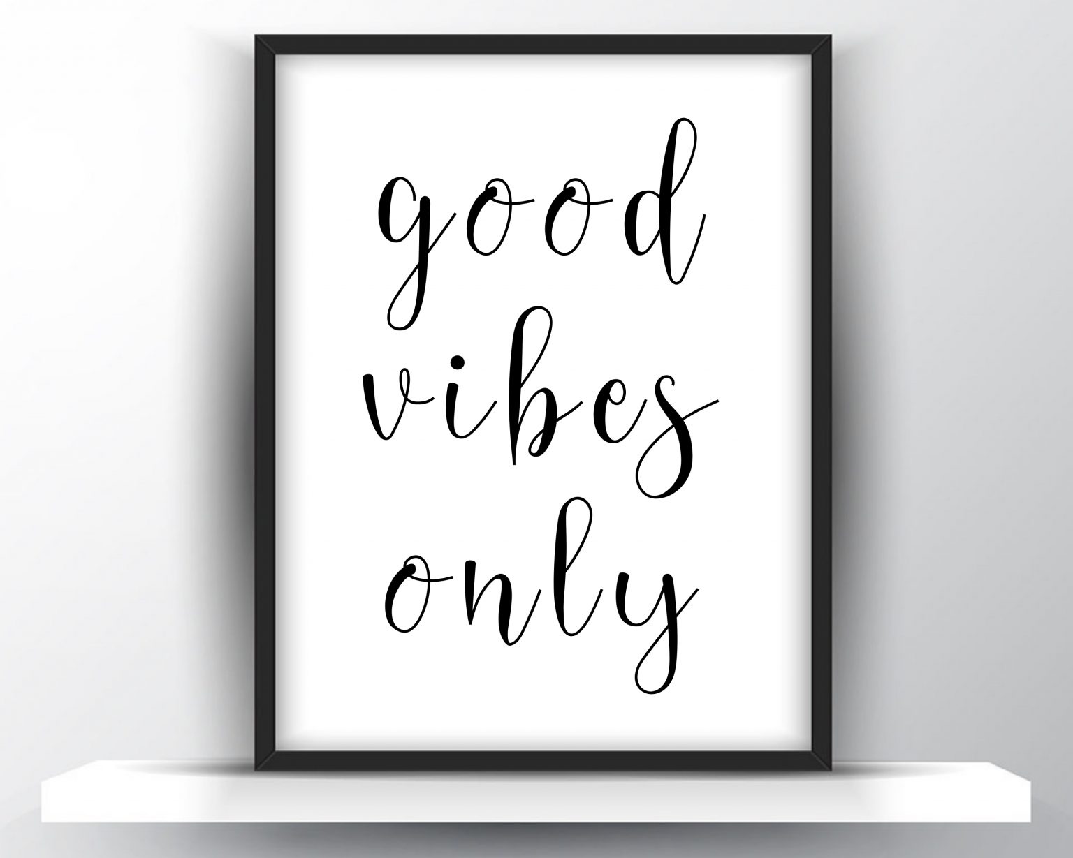 Good Vibes Only Printable Wall Art - Shark Printables