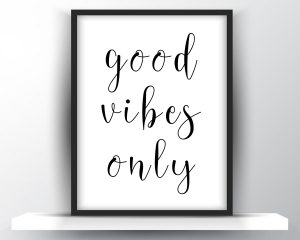 Good Vibes Only Printable Wall Art - Shark Printables
