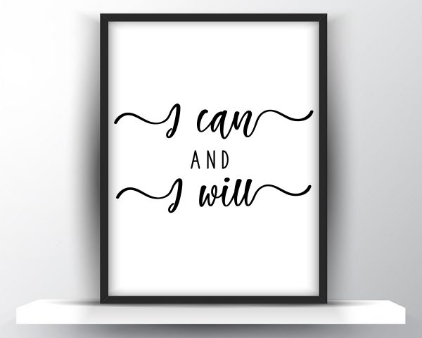 I can and I will printable wall art