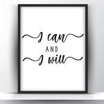 I can and I will printable wall art