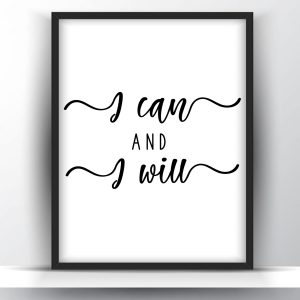 I can and I will printable wall art