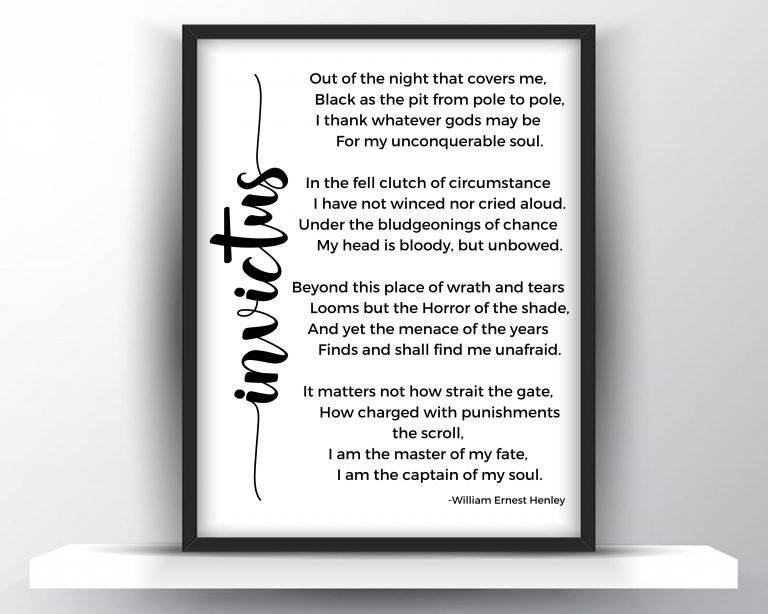 Invictus Poem Printable Wall Art