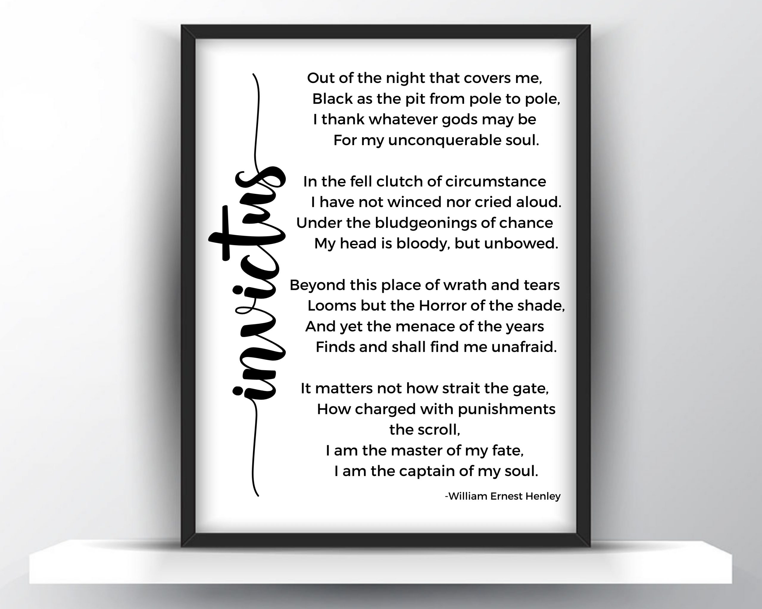 Invictus Poem Printable