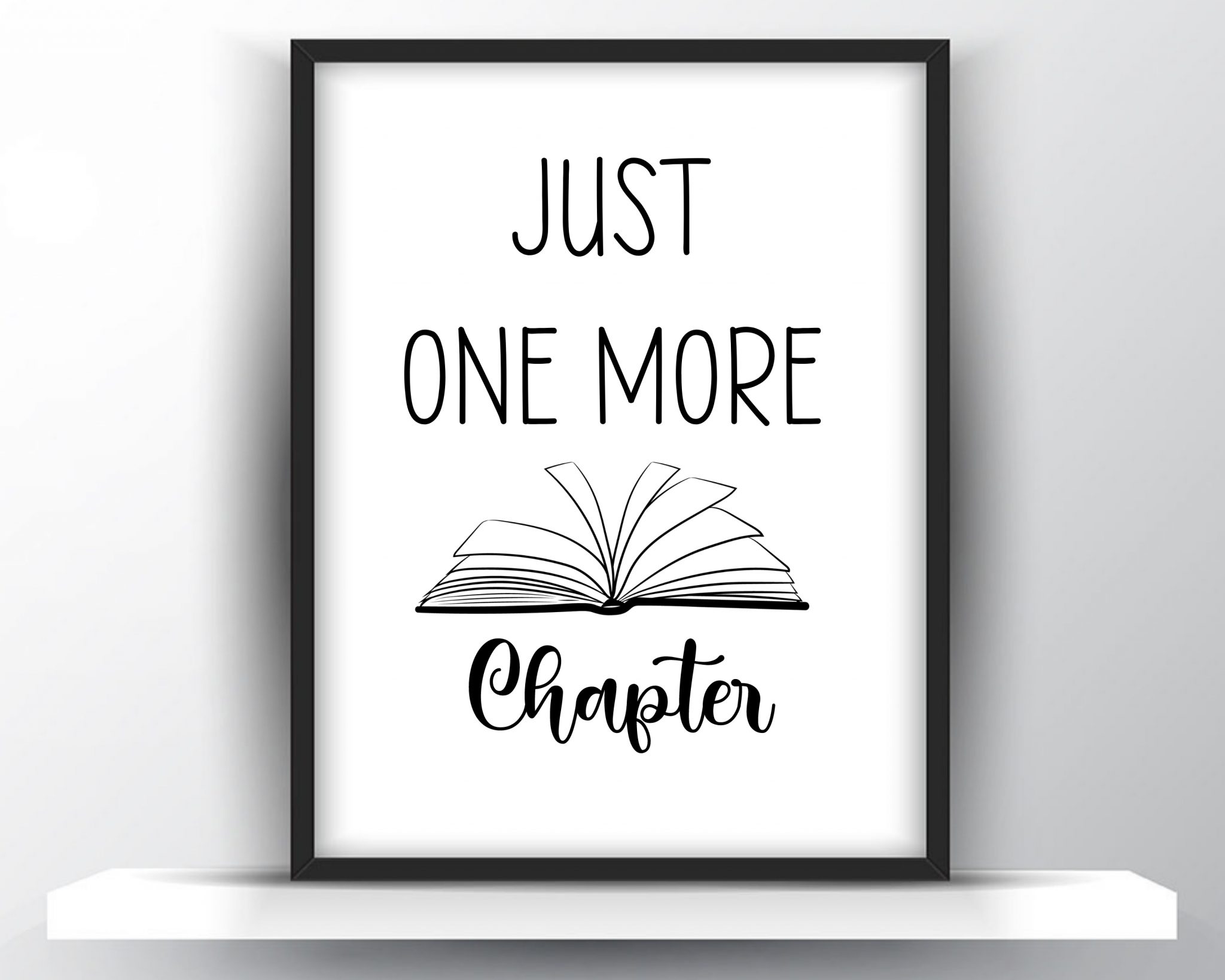 Just One More Chapter Printable Wall Art - Shark Printables