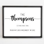 Personalized family name printable