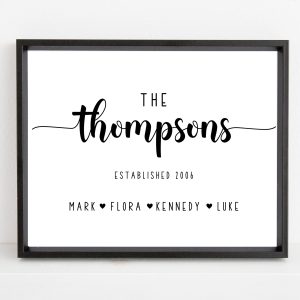 Personalized family name printable