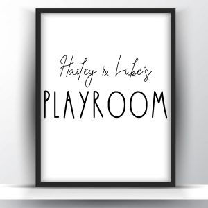 Personalized kids name playroom sign printable