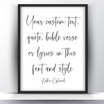 Custom quote printable wall art 2