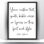 Custom quote printable wall art 3