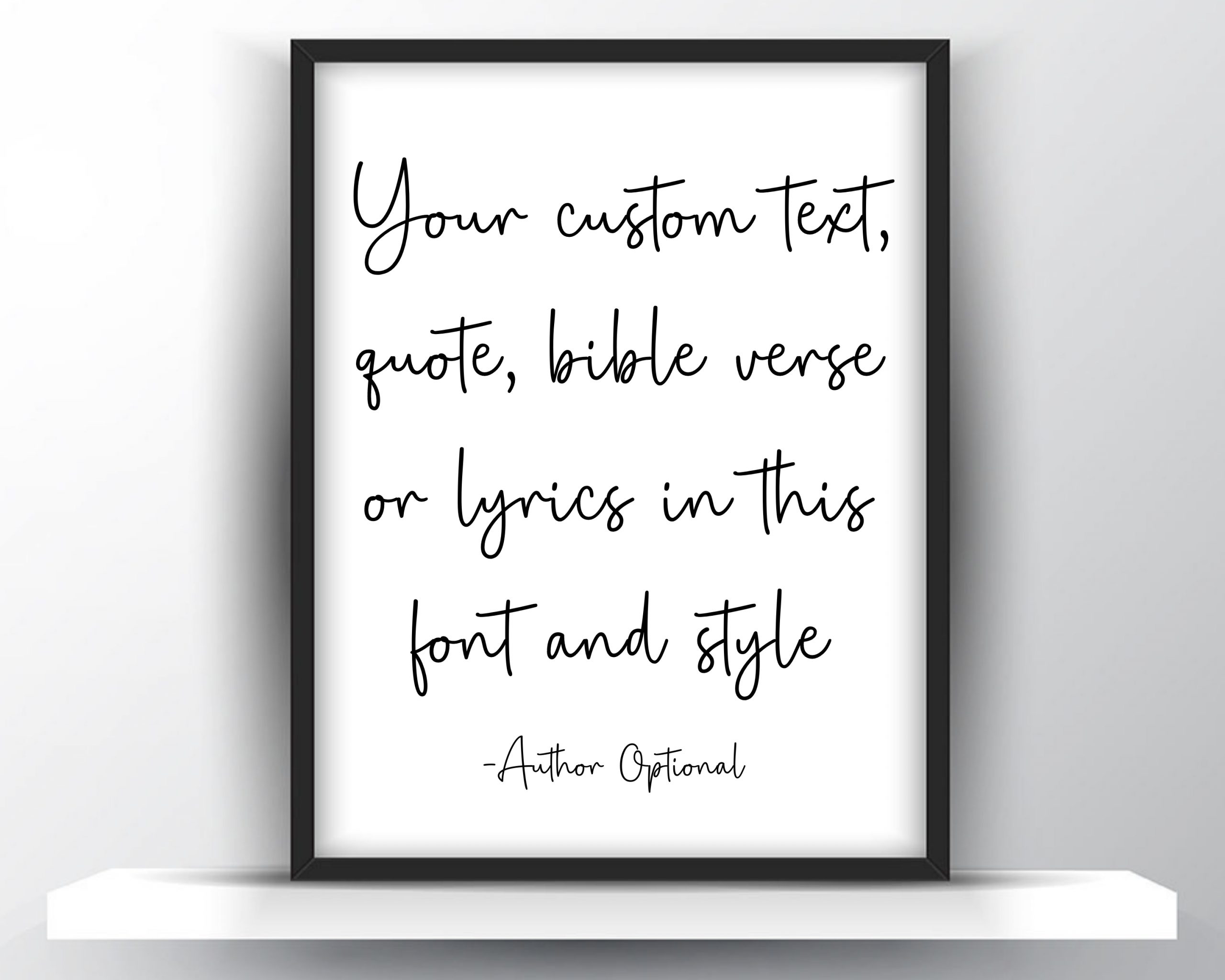 Custom downloadable quote print Custom quote poster printable wall art personalized quote print quote art print custom wall art