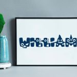 Personalized baby shark kids name printable wall art b