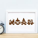 Personalized baby shark kids name printable wall art c