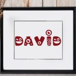 Personalized monster kids name printable wall art d