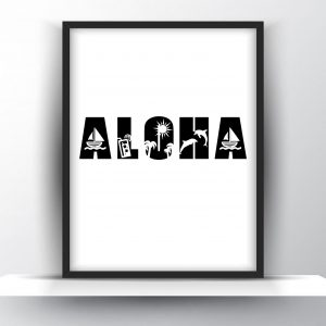 Aloha Unframed And Framed Wall Art Poster Print